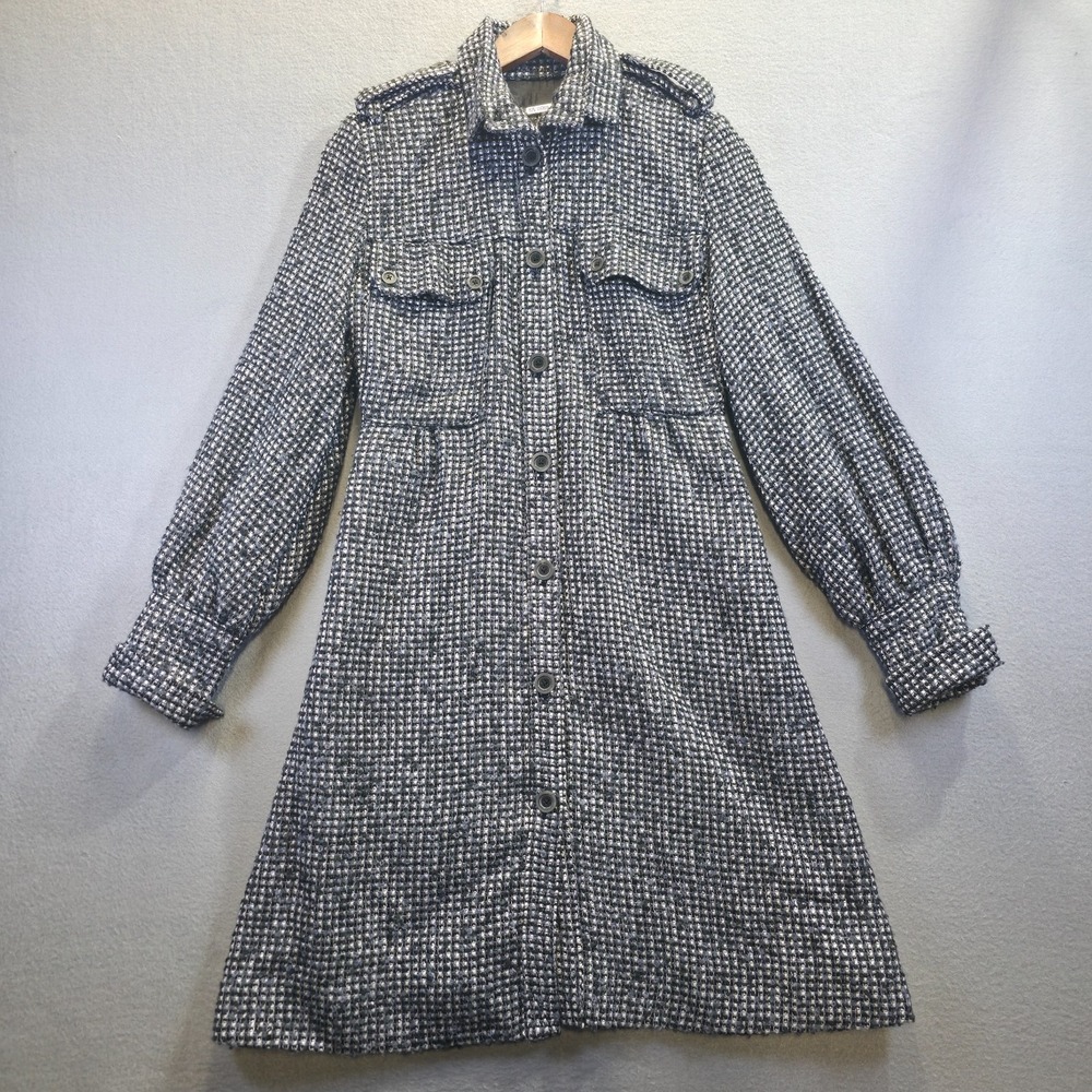 Karl Lagerfeld for Impulse Women's Black & White Pea Coat Size XS